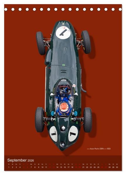 Produktbild: Legenden des Rennsports, Historic Grand Prix Cars 1925-1960 (Tischkalender 2026 DIN A5 hoch), CALVENDO Monatskalender