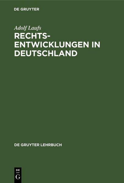 Produktbild: Rechtsentwicklungen in Deutschland