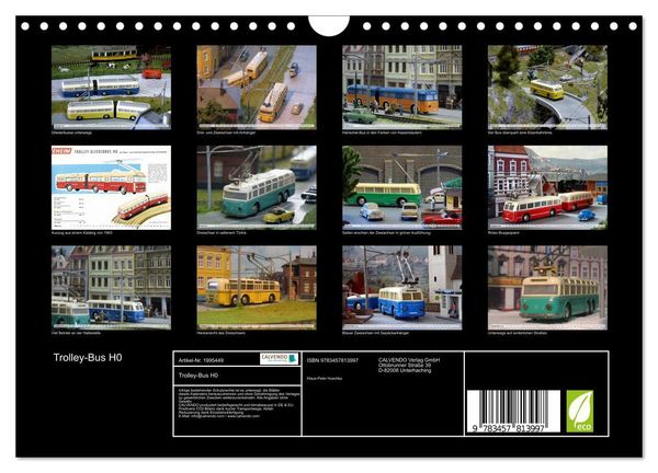 Produktbild: Trolley-Bus H0 (Wandkalender 2026 DIN A4 quer), CALVENDO Monatskalender