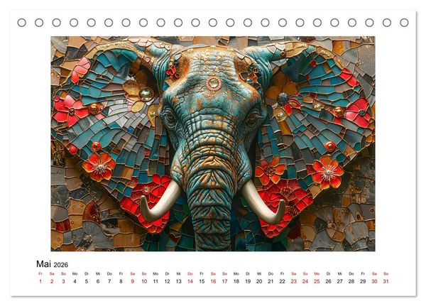 Produktbild: Elefantastisch (Tischkalender 2026 DIN A5 quer), CALVENDO Monatskalender