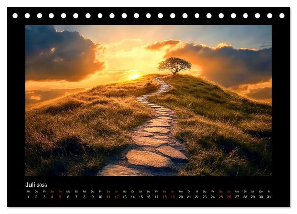 Produktbild: Geheimnisvolle Wege (Tischkalender 2026 DIN A5 quer), CALVENDO Monatskalender