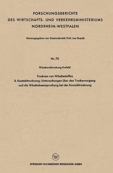 Produktbild: Trocknen von W&auml;schestoffen