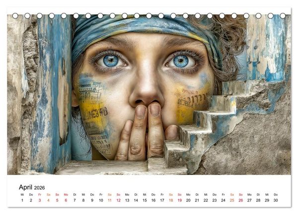 Produktbild: Street Art - Urban Colors (Tischkalender 2026 DIN A5 quer), CALVENDO Monatskalender