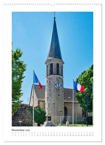 Produktbild: Rundturmkirchen - Architektonische Besonderheiten in Frankreich (Wandkalender 2026 DIN A2 hoch), CALVENDO Monatskalender