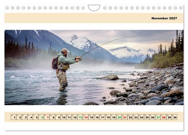 Produktbild: Alaska - Angeln auf Lachs - Panorama (Wandkalender 2027 DIN A4 quer), CALVENDO Monatskalender