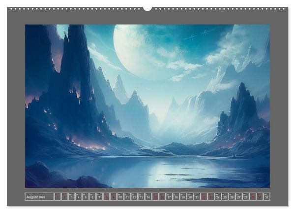 Produktbild: Tr&auml;umereien in Blau (Wandkalender 2026 DIN A2 quer), CALVENDO Monatskalender
