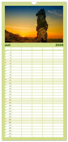 Produktbild: Familienplaner 2026 - Der Harz einfach magisch mit 5 Spalten (Wandkalender, 21 x 45 cm) CALVENDO