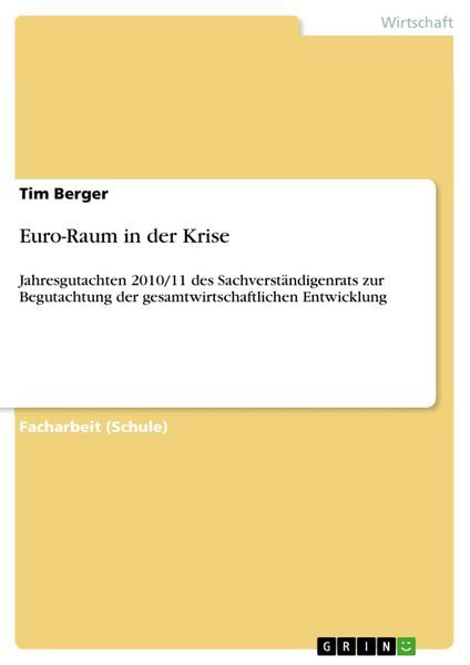 Produktbild: Euro-Raum in der Krise