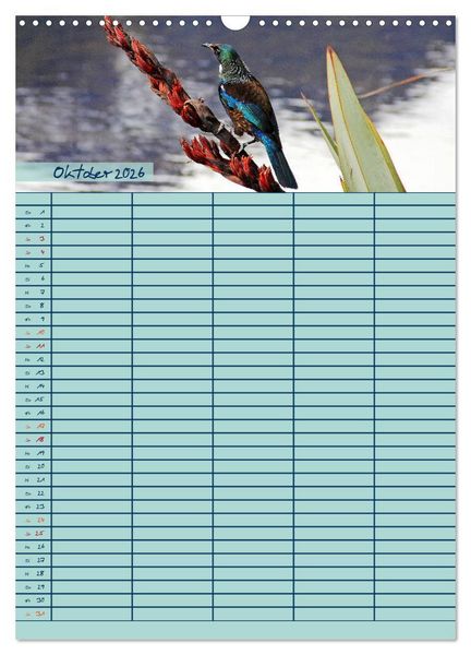 Produktbild: Tierischer Familienplaner (Wandkalender 2026 DIN A3 hoch), CALVENDO Monatskalender