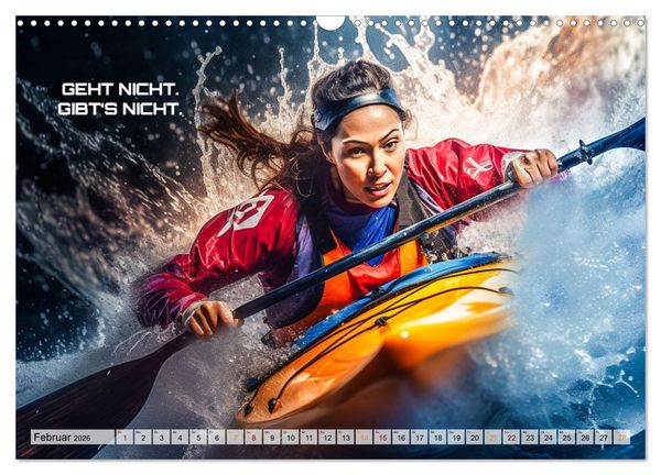 Produktbild: Kajak und Motivation (Wandkalender 2026 DIN A3 quer), CALVENDO Monatskalender