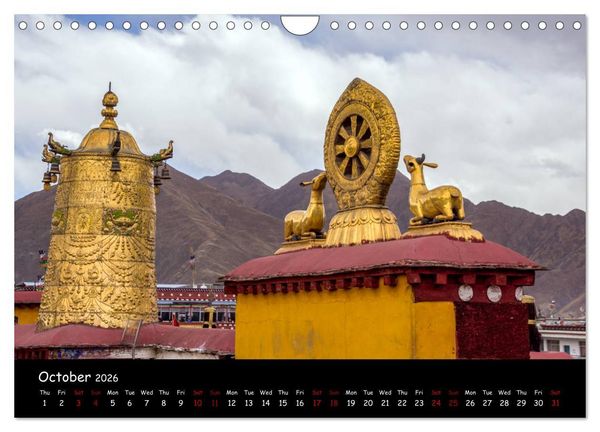 Produktbild: Tibet Land of Legends (Wall Calendar 2026 DIN A4 landscape), CALVENDO 12 Month Wall Calendar