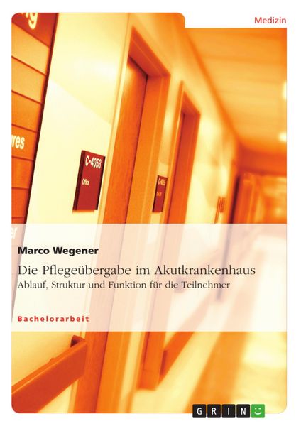 Produktbild: Die Pflege&uuml;bergabe im Akutkrankenhaus