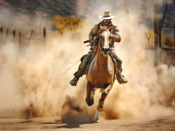Produktbild: CALVENDO Puzzle Cowboy | 1000 Teile Lege-Gr&ouml;&szlig;e 64x48cm Foto-Puzzle f&uuml;r gl&uuml;ckliche Stunden