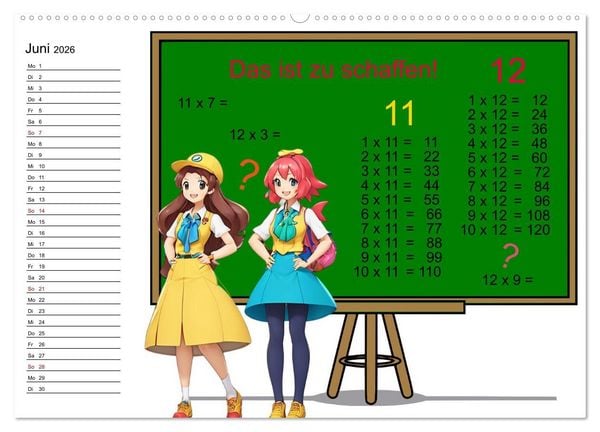 Produktbild: Mathematik f&uuml;r Grundsch&uuml;ler (hochwertiger Premium Wandkalender 2026 DIN A2 quer), Kunstdruck in Hochglanz