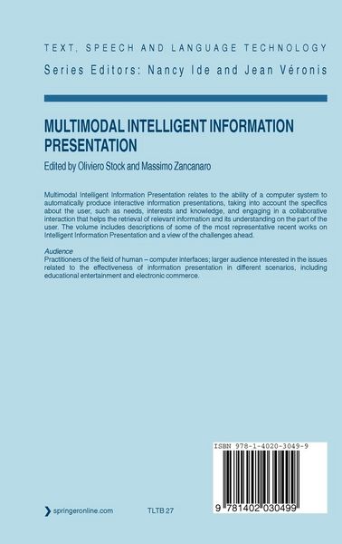 Produktbild: Multimodal Intelligent Information Presentation