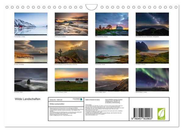 Produktbild: Wilde Landschaften (Wandkalender 2026 DIN A4 quer), CALVENDO Monatskalender