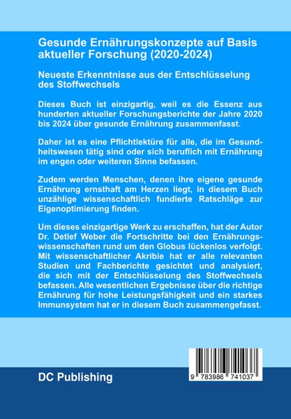Produktbild: Gesunde Ern&auml;hrungskonzepte auf Basis aktueller Forschung (2020-2024)