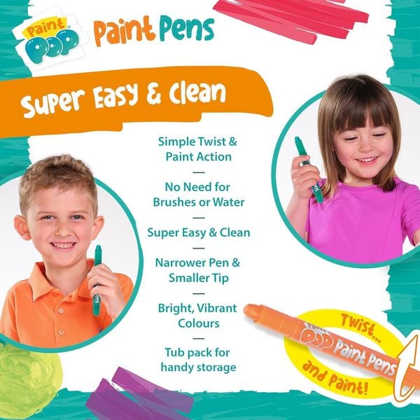 Produktbild: Paint Pop: Paint Pens 12-Pack (klassische Farben)