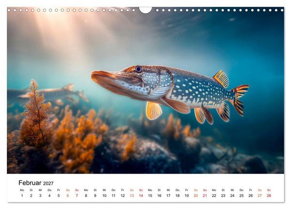 Produktbild: Hecht - J&auml;ger der Tiefe (Wandkalender 2027 DIN A3 quer), CALVENDO Monatskalender