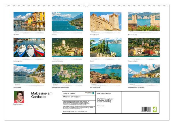 Produktbild: Malcesine am Gardasee (Wandkalender 2026 DIN A2 quer), CALVENDO Monatskalender