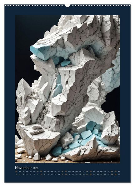 Produktbild: Fantastic Minerals - Mysterious Treasures (Wall Calendar 2026 DIN A2 portrait), CALVENDO 12 Month Wall Calendar