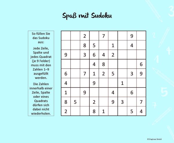 Einfache Sudokus für Senioren, die Spaß machen. Rätsel-Spaß, Beschäftigung und Gedächtnistraining für Senioren. Auch mit Demenz. Großdruck.