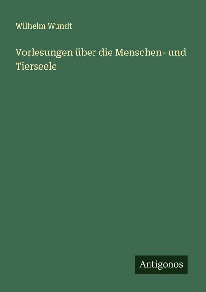 Produktbild: Vorlesungen &uuml;ber die Menschen- und Tierseele