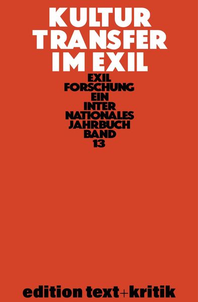Produktbild: Kulturtransfer im Exil