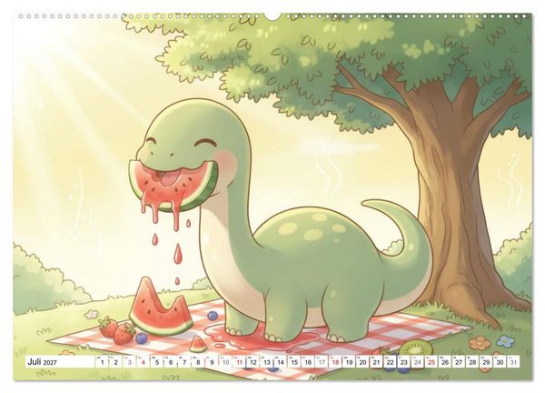 Produktbild: Dino-Babys Jahresreise (Wandkalender 2027 DIN A2 quer), CALVENDO Monatskalender