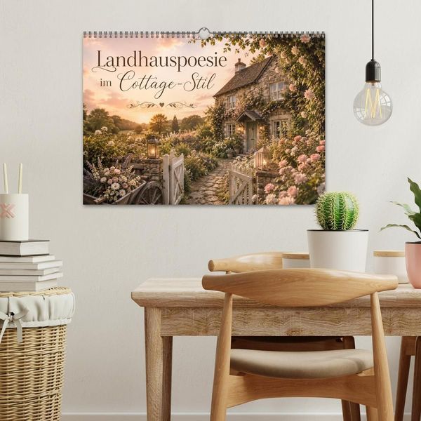 Produktbild: Landhauspoesie im Cottage-Stil (Wandkalender 2027 DIN A3 quer), CALVENDO Monatskalender