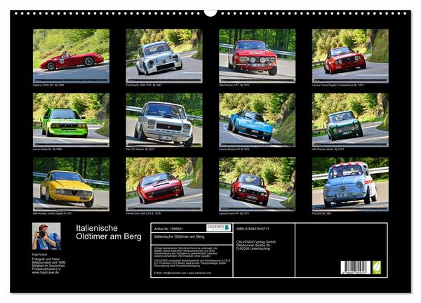 Produktbild: Italienische Oldtimer am Berg (Wandkalender 2026 DIN A2 quer), CALVENDO Monatskalender