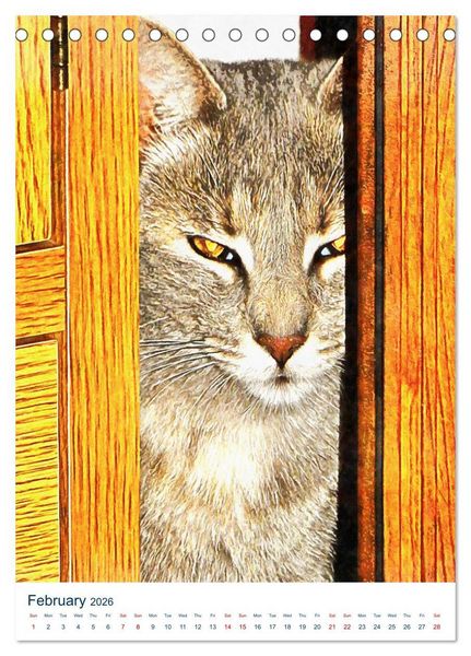 Produktbild: Umbrian Cats (Desk Calendar 2026 DIN A5 portrait), CALVENDO 12 Month DeskCalendar