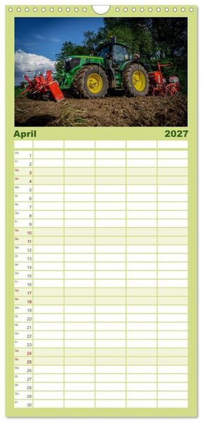 Produktbild: Familienplaner 2027 - Agrartechnik mit 5 Spalten (Wandkalender, 21 x 45 cm) CALVENDO