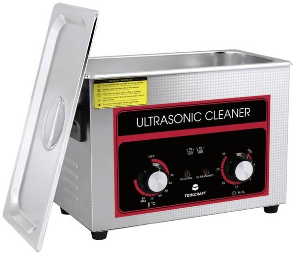 Produktbild: TOOLCRAFT USC-450 Ultraschallreiniger Schmuck, Werkstatt, B&uuml;robedarf 380 W 4.5 l mit Heizung, mit Reinigungskorb