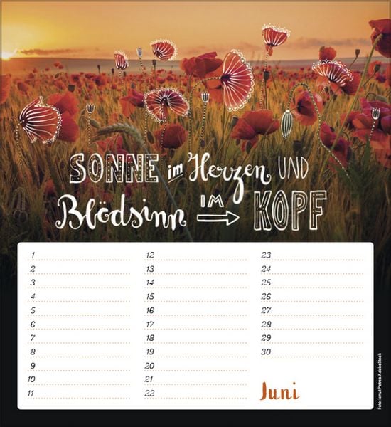 Produktbild: Geburtstagskalender Im herzen barfu&szlig;
