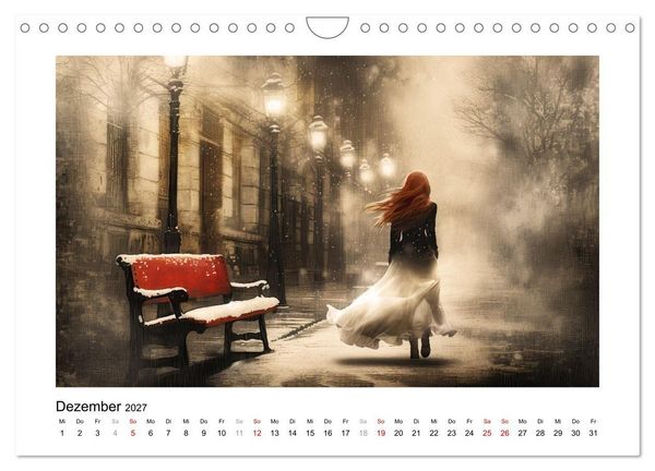 Produktbild: EIN HAUCH ROT (Wandkalender 2027 DIN A4 quer), CALVENDO Monatskalender