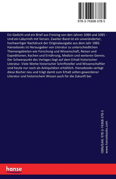 Produktbild: Ein Gedicht und ein Brief aus Freising von den Jahren 1084 und 1085