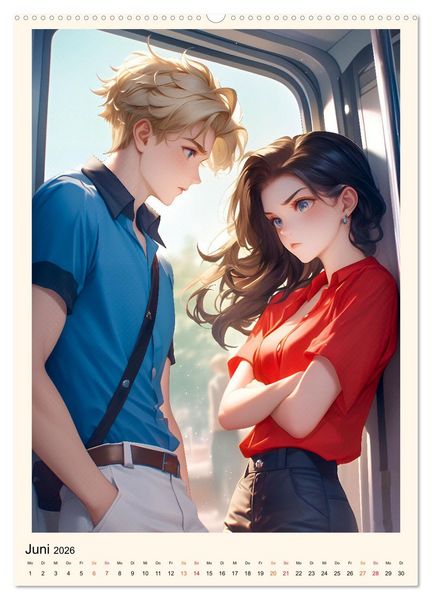 Produktbild: Manga - ein cooles Jahr (hochwertiger Premium Wandkalender 2026 DIN A2 hoch), Kunstdruck in Hochglanz