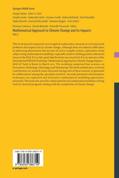 Produktbild: Mathematical Approach to Climate Change and its Impacts