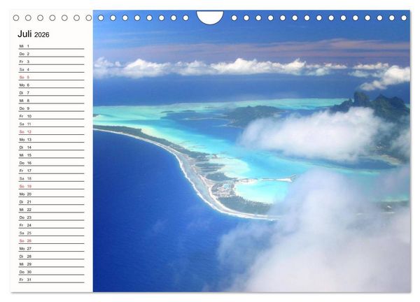 Produktbild: Paradiese. Karibik und S&uuml;dsee &uuml;ber und unter Wasser (Wandkalender 2026 DIN A4 quer), CALVENDO Monatskalender