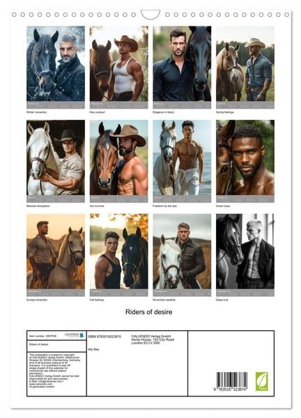 Produktbild: Riders of desire (Wall Calendar 2026 DIN A3 portrait), CALVENDO 12 Month Wall Calendar