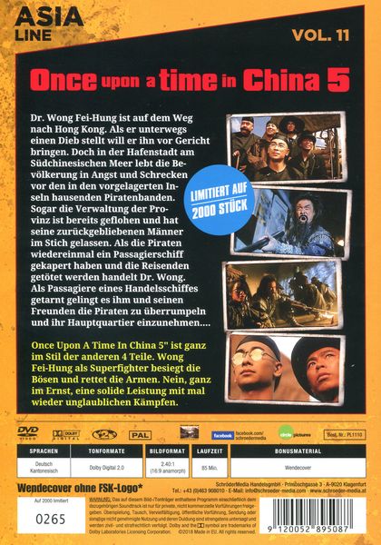 Produktbild: Asia Line: Once upon a time in China 5 - Dr. Wong gegen die Piraten [LE]