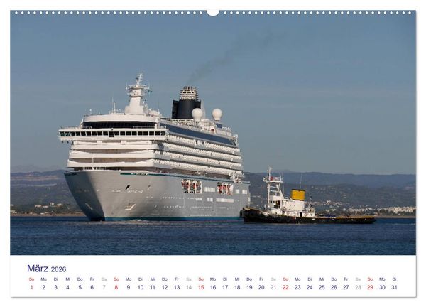 Produktbild: Giganten der Meere - Kreuzfahrtschiffe (Wandkalender 2026 DIN A2 quer), CALVENDO Monatskalender