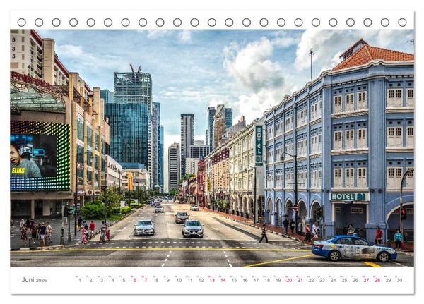 Produktbild: Singapur, Metropole in Asien (Tischkalender 2026 DIN A5 quer), CALVENDO Monatskalender