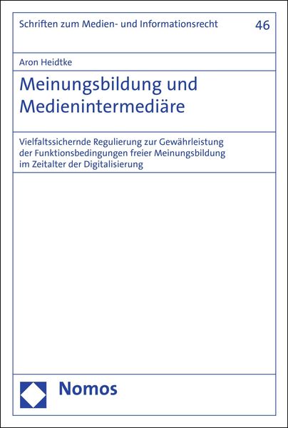 Produktbild: Meinungsbildung und Medienintermedi&auml;re