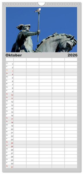 Produktbild: Familienplaner 2026 - Lissabon Stadtansichten 2026 mit 5 Spalten (Wandkalender, 21 x 45 cm) CALVENDO