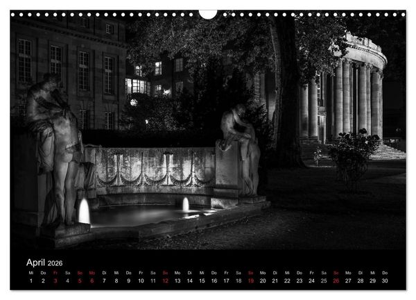 Produktbild: Stuttgart bei Nacht (Wandkalender 2026 DIN A3 quer), CALVENDO Monatskalender