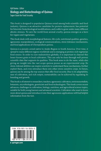 Produktbild: Biology and Biotechnology of Quinoa
