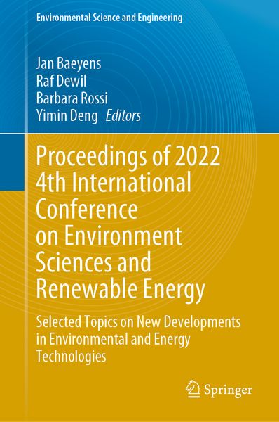 Produktbild: Proceedings of 2022 4th International Conference on Environment Sciences and Renewable Energy