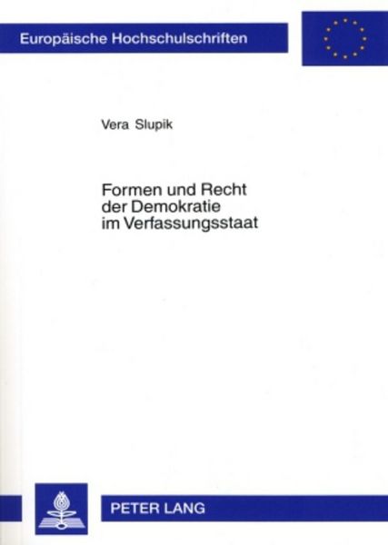 Produktbild: Formen und Recht der Demokratie im Verfassungsstaat